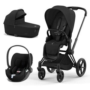 Cybex Priam V4 stroller set 2in1 Sepia Black, Frame Matt Black, Cloud T car seat - Cybex