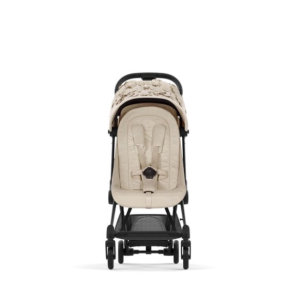 Cybex Coya pastaigu rati Simply Flowers Beige, Matt Black frame - Cybex