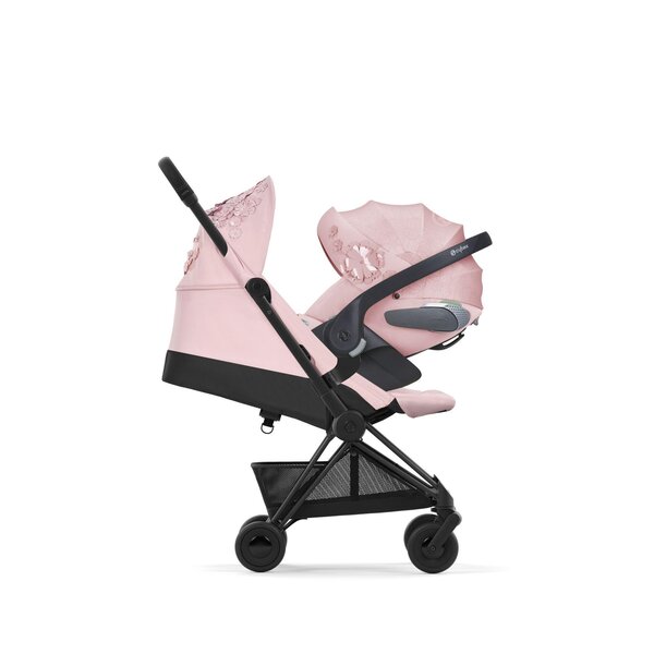 Cybex Coya прогулочная коляска Simply Flowers Pink, Matt Black frame - Cybex