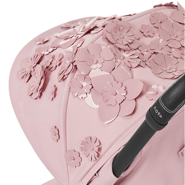 Cybex Coya kergkäru Simply Flowers Pink, Matt Black raam - Cybex