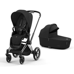 Cybex Priam V4 ratu komplekts Sepia Black, Frame Chrome Black - Cybex