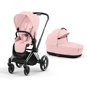 Cybex Priam V4 vankrikomplekt Peach Pink, Chrome Black raamiga - Cybex