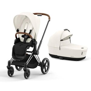 Cybex Priam V4 ratu komplekts Off White, Frame Chrome Brown - Cybex