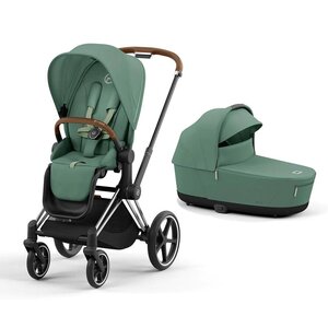 Cybex Priam V4 vankrikomplekt Leaf Green, Chrome Brown raamiga - Cybex