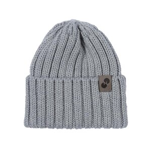 Nordbaby ribbed beanie hat Brian Grey - Nordbaby