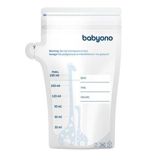 BabyOno Breast milk storage bags 180ml 30pcs - BabyOno