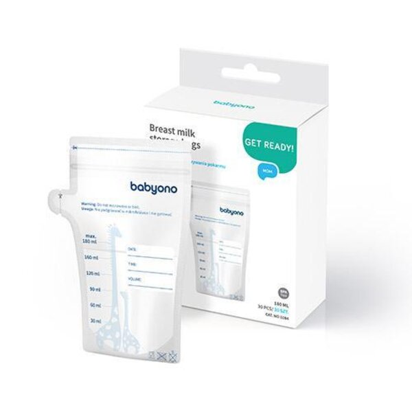 BabyOno rinnapiima säilituskotid 180ml, 30tk - BabyOno