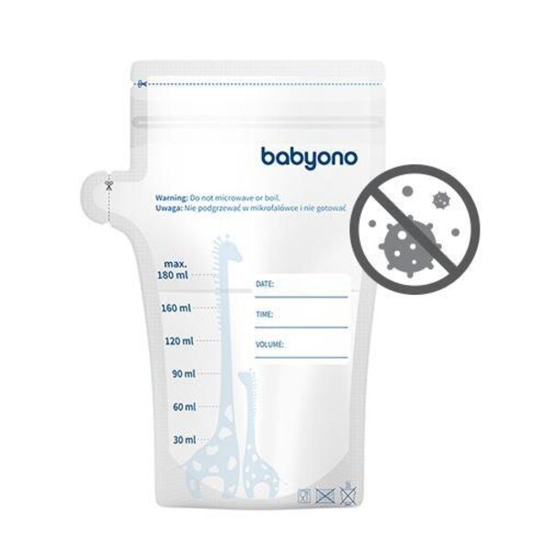 BabyOno rinnapiima säilituskotid 180ml, 30tk - BabyOno