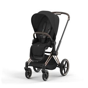 Cybex Priam V4 ratu komplekts 2in1 Sepia Black, Rose Gold+ Cloud T Plus Sepia Black - Cybex