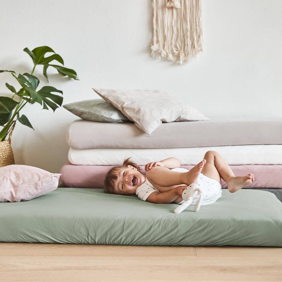 Leander sheet for baby cot 60x120 cm Sage Green 2 pcs NordBaby