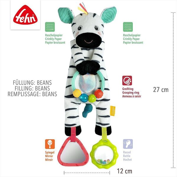 Fehn mīksta rotaļlieta Bean bag Zebra - Fehn