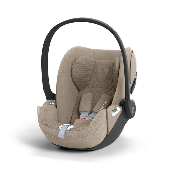 Cybex Priam Style Fold Cot 3in1 Travel System Bundle, Cozy Beige, Matt Black - Cybex
