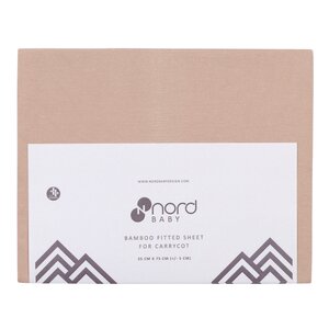Nordbaby kummiga lina vankrikorvi 35x75cm, Beige - Nordbaby
