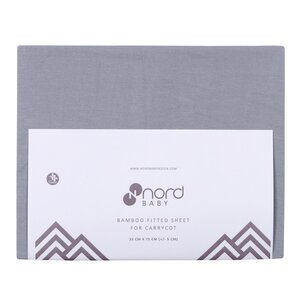 Nordbaby kummiga lina vankrikorvi 35x75cm, Light Grey - Nordbaby