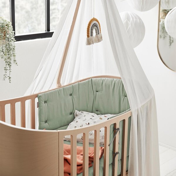 Leander bumper for Classic baby cot, Sage Green - Leander