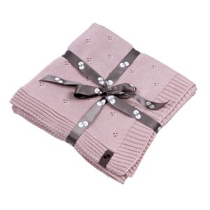 Nordbaby Knitted Bamboo Blanket 80x100cm, Peony - Nordbaby