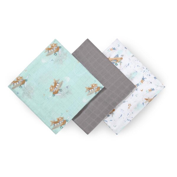 BabyOno bambusest suulapid 3tk, Grey - BabyOno