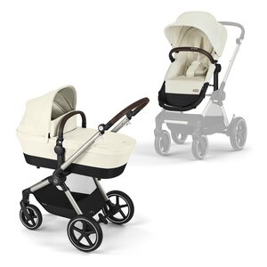 Cybex Eos Lux 2in1 коляска Seashell Beige, taupe frame - Cybex