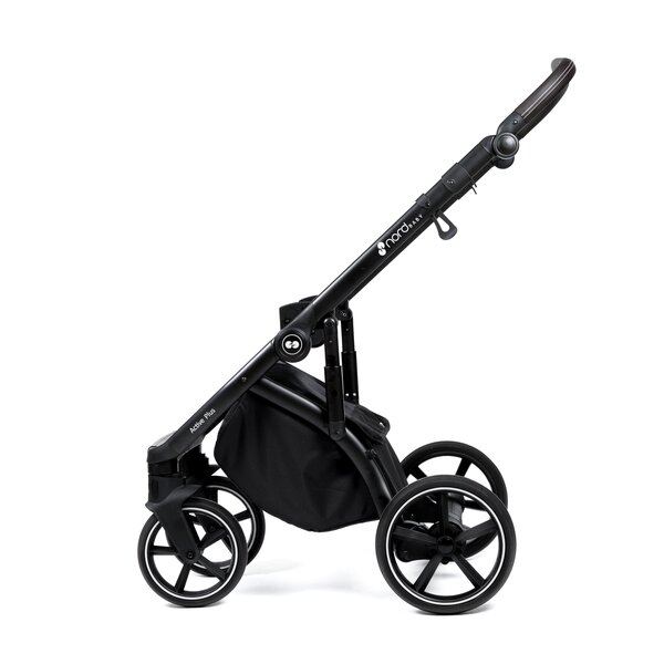 Nordbaby Active Plus vankrikomplekt Garden Green, raamiga Onyx Dark Brown - Nordbaby