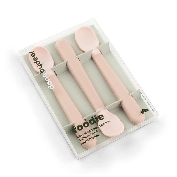 Done by Deer Foodie easy-grip baby spoon 3-pack Powder - Done by Deer