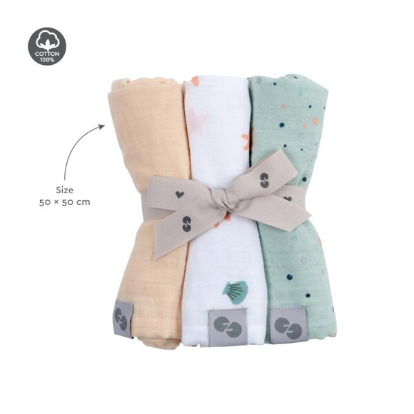 Nordbaby burp cloth 3pcs, Burry - Nordbaby