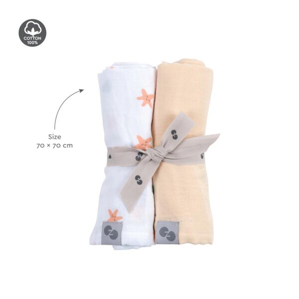 Nordbaby Muslin swaddle set 2pcs, Swatri  - Nordbaby