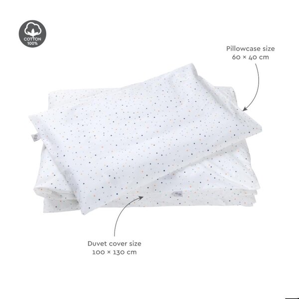 Nordbaby Bedding set 100X130cm, White dot - Nordbaby