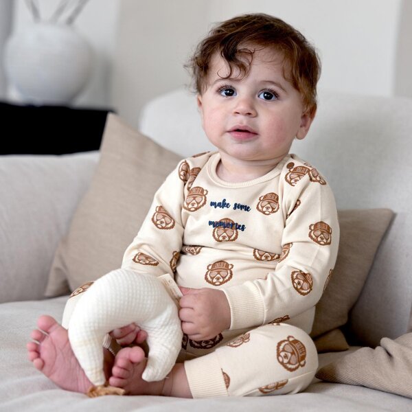 Dirkje 2 pce babysuit 56 Sand - Dirkje