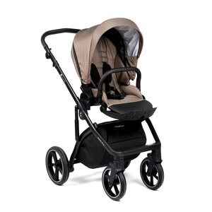 Nordbaby Active Plus vežimėlio komplektas Praline Beige, frame Onyx Dark Brown - Nordbaby
