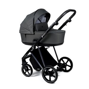 Nordbaby Active Lux vežimėlio komplektas Deep Green, Chrome Black frame - Nordbaby