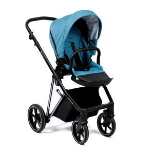 Nordbaby Active Lux vežimėlio komplektas Ocean Blue, Chrome Black frame - Nordbaby