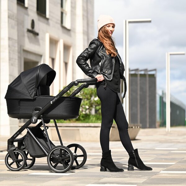 Nordbaby Active Lux vankrikomplekt Ocean Blue, raamiga Chrome Black  - Nordbaby