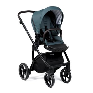 Nordbaby Active Plus vežimėlio komplektas Garden Green, frame Onyx Dark Brown - Nordbaby