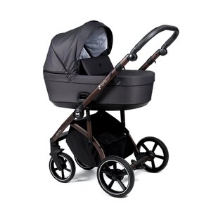 Nordbaby Active Plus vežimėlio komplektas Metal Grey, Bronze Black - Nordbaby