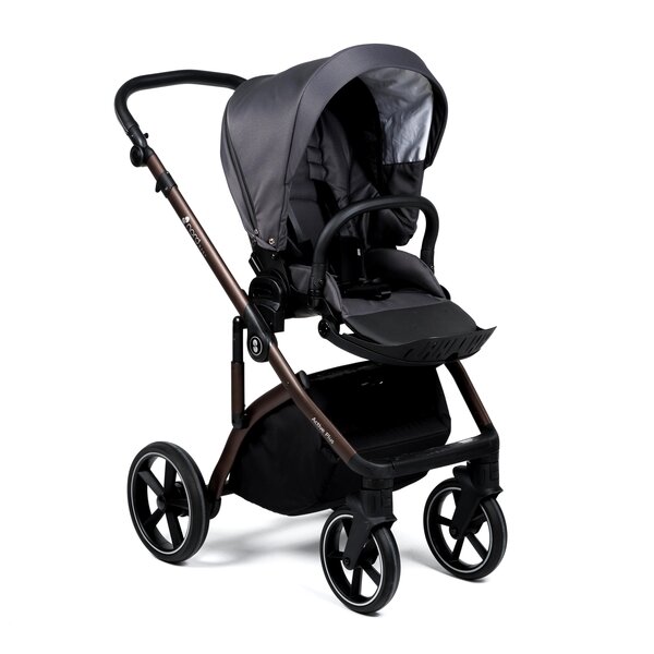Nordbaby Active Plus vankrikomplekt Metal Grey, raamiga Bronze Black - Nordbaby