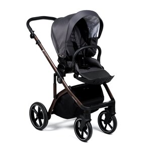 Nordbaby Active Plus vežimėlio komplektas Metal Grey, Bronze Black - Nordbaby