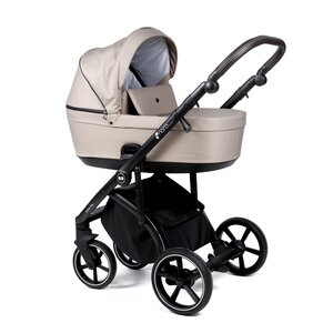 Nordbaby Active Plus vežimėlio komplektas Mushroom Beige, Onyx Dark Brown - Nordbaby