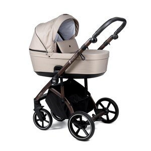 Nordbaby Active Plus vežimėlio komplektas Mushroom Beige, Bronze Black - Nordbaby