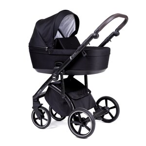 Nordbaby Active Plus vežimėlio komplektas Brilliant Black, Onyx Dark Brown - Nordbaby