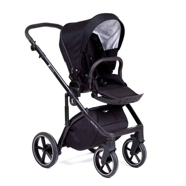 Nordbaby Active Plus vankrikomplekt Brilliant Black, raamiga Onyx Dark Brown - Nordbaby