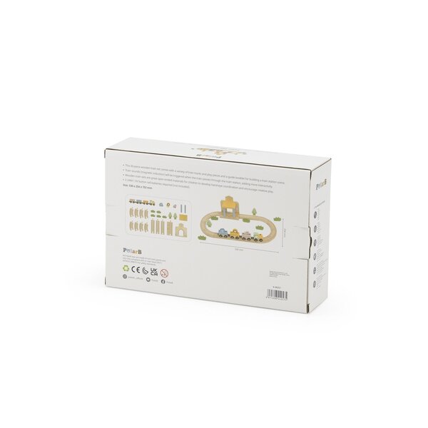 PolarB деревянная игрушка Train Set (30 pcs)  - PolarB