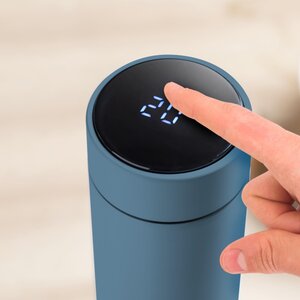 Nuvita Stainless steel thermal bottle with LED thermometer 500ml, English Rose - Done by Deer