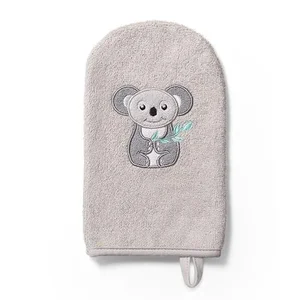 BabyOno bamboo baby wash mitt Grey - BabyOno