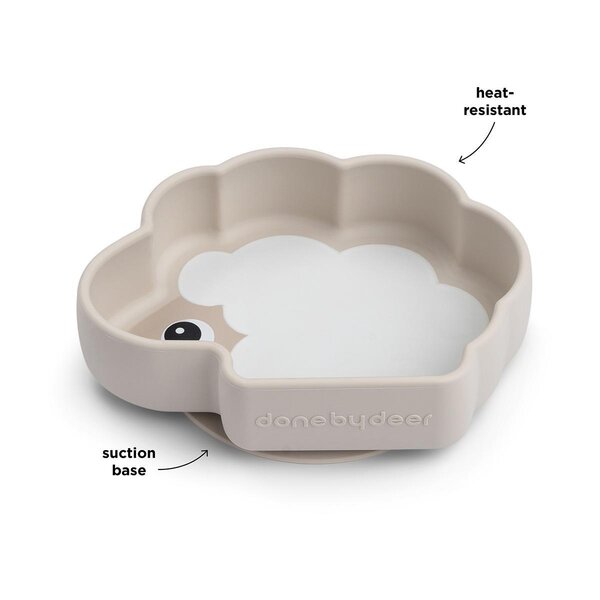 Done by Deer silicone Stick&Stay bowl Sheepy Sand - Done by Deer
