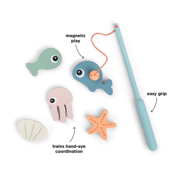 Done by Deer bath fishing toy Sea friends Colour Mix - Done by Deer