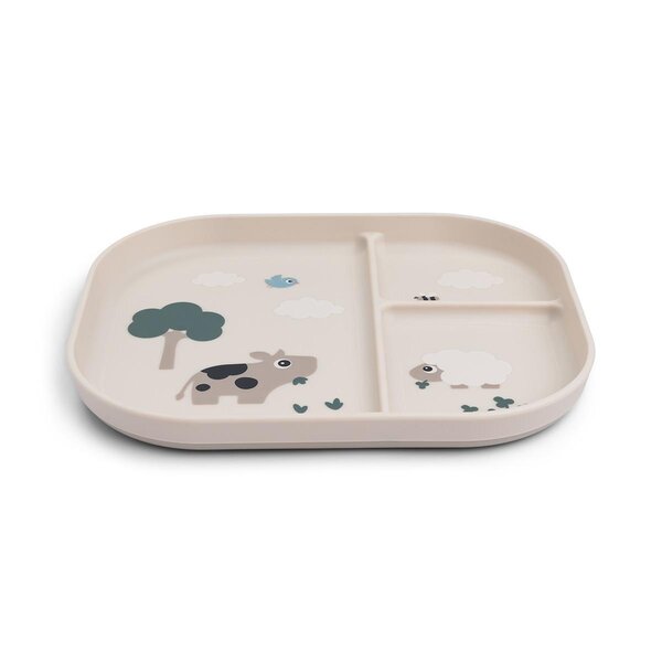 Done by Deer foodie compartment plate Tiny farm Sand - Done by Deer