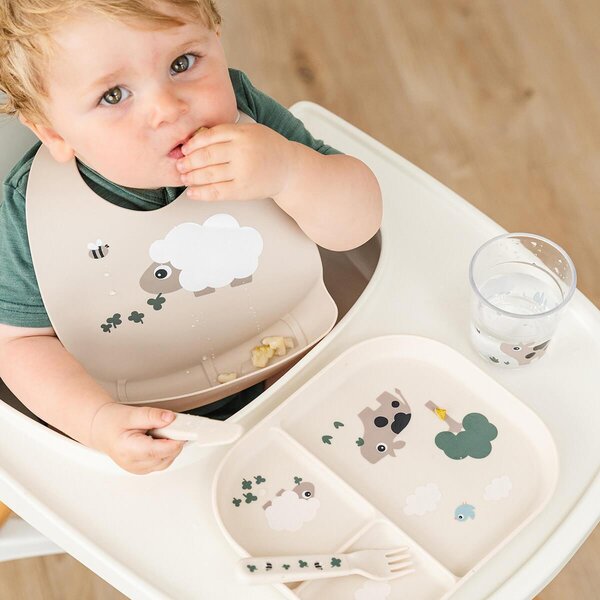 Done by Deer foodie compartment plate Tiny farm Sand - Done by Deer