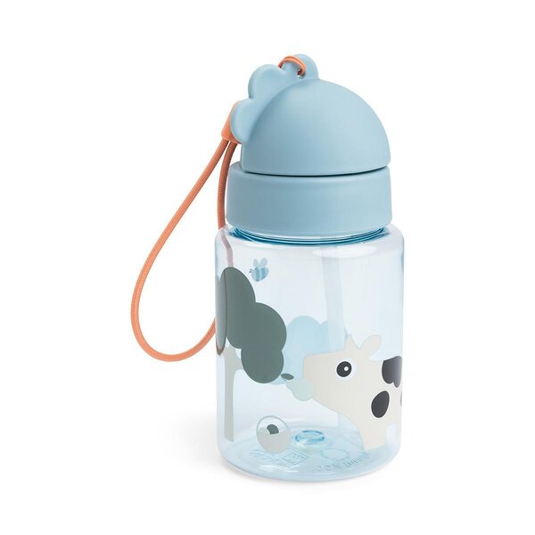 Done by Deer straw bottle 280ml, Tiny farm Blue - Done by Deer