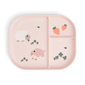 Done by Deer sektoritega taldrik Foodie Tiny farm Powder - Done by Deer