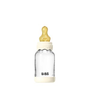Bibs klaasist lutipudel 120ml, Slow Flow Ivory - Bibs